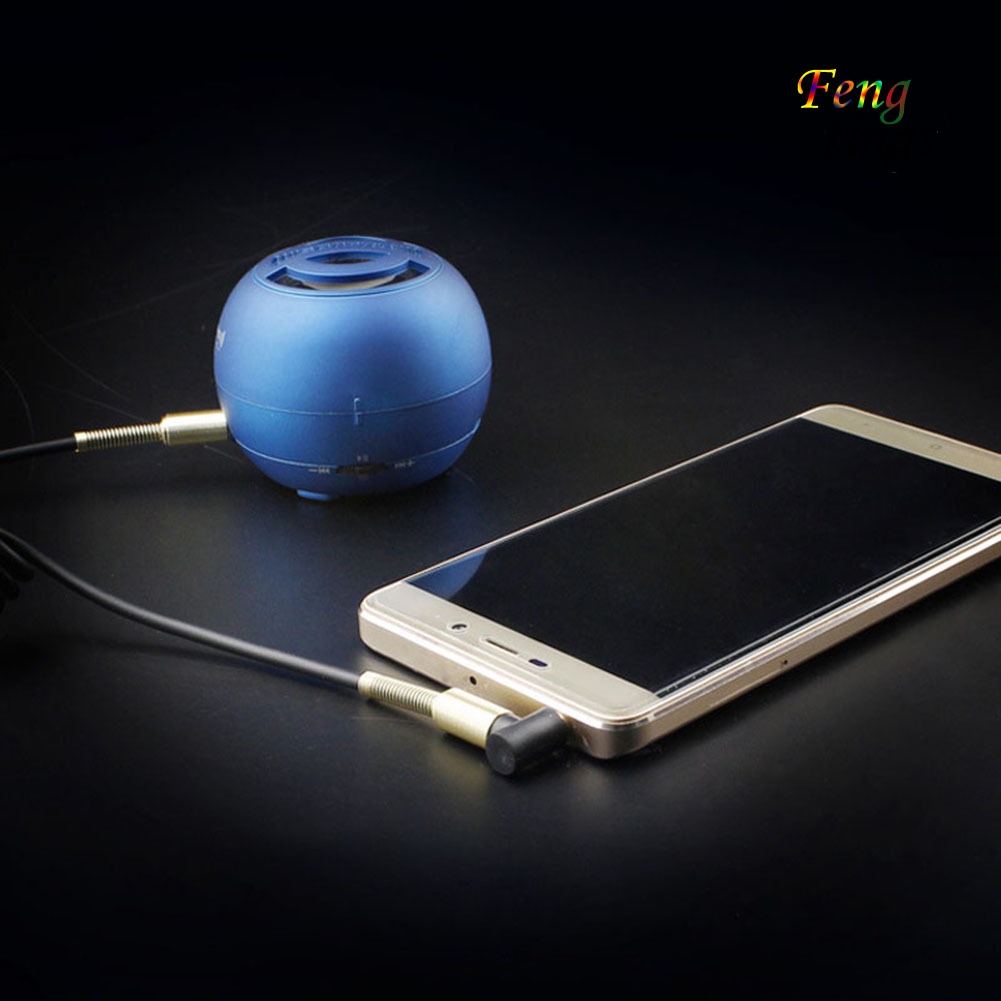 Dây Cáp Chuyển Đổi Âm Thanh Dạng Lò Xo Đầu Cắm 3.5mm Cho Loa Xe Hơi Điện Thoại