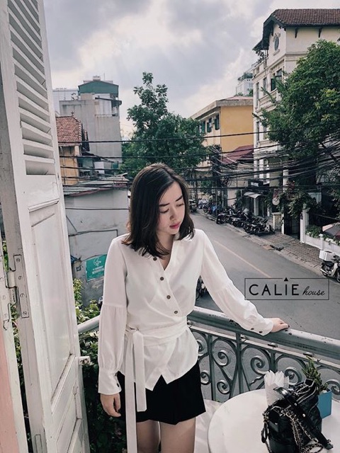 ÁO VẠT CHÉO THẮT EO VNXK