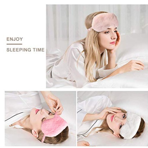 Miếng Bịt Mắt Ngủ Hình Đám Mây Bằng Lông Nhung Mềm Mại Xinh Xắn