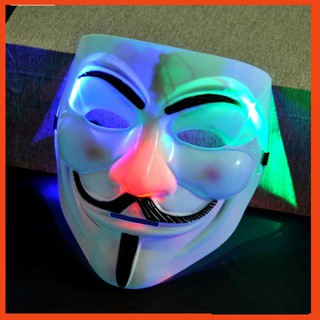 mặt nạ hacker hóa trang phát sáng đèn led 7 màu