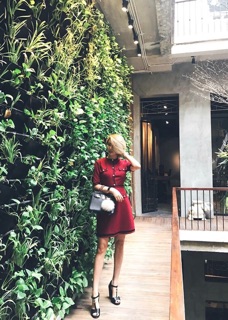Váy đỏ burgundy đủ sz