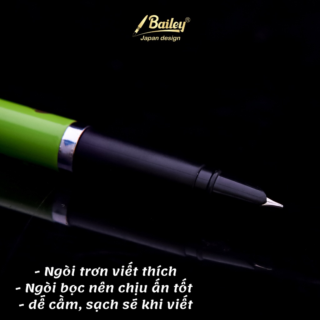 Bút Máy Luyện Chữ Cho Bé Tập Viết Lớp 1 2 - Nhẹ - Bền - Dễ Viết Và Trơn Không Mỏi Tay - Viết Mực Chính Hãng Bailey 07