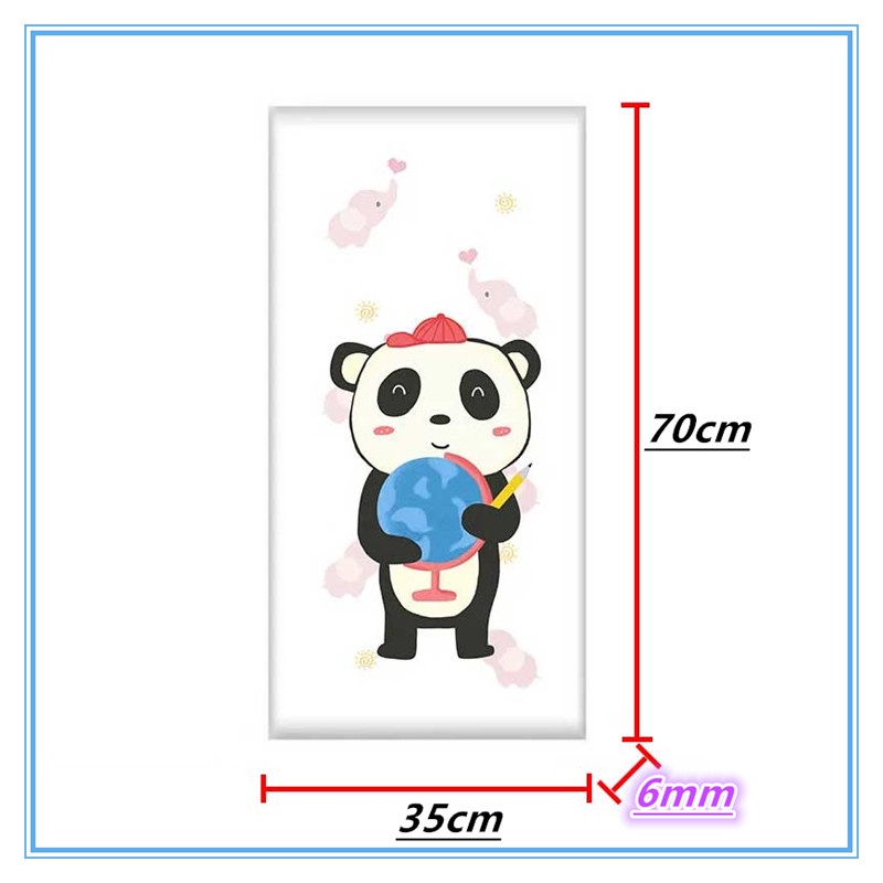 Miếng Dán Tường Dày 6--13MM Họa Tiết Hoạt Hình 3D 35 x 70cm
