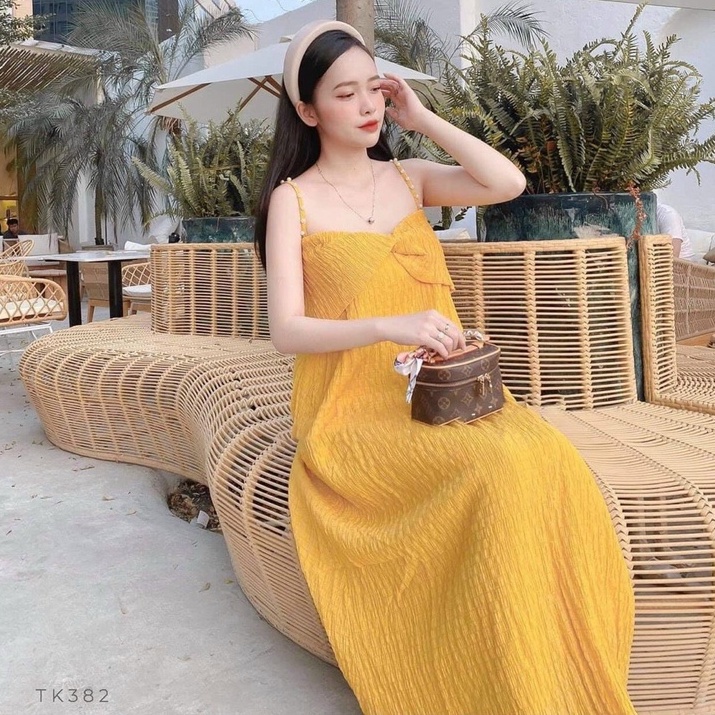 Đầm Maxi 2S Phối Nơ Thanh Lịch Sang Trọng - TK382