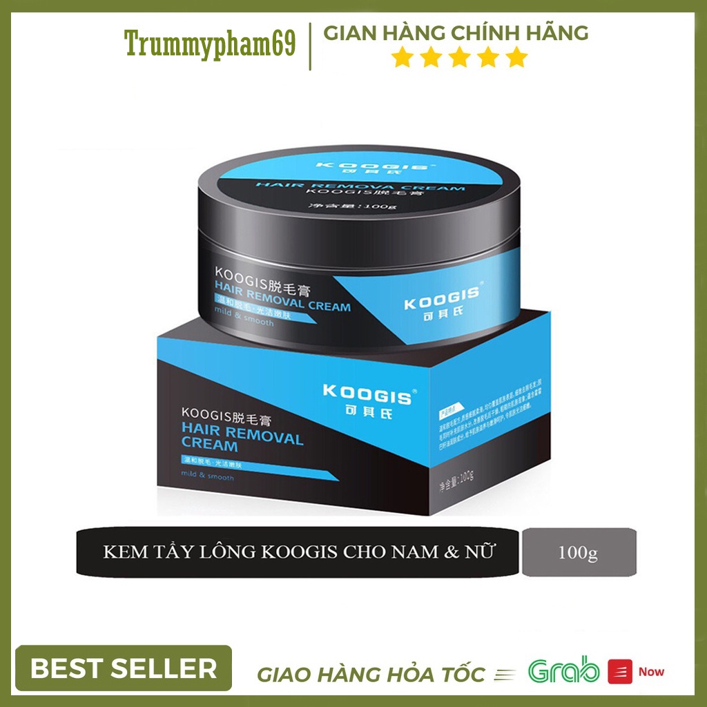 Kem tẩy lông Koogis loại bỏ lông chân và lông mặt, vùng kín