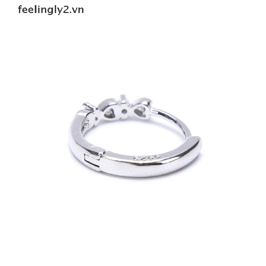 Bông Tai Mạ Bạc 925 Hình Trái Tim Xinh Xắn Cho Nữ