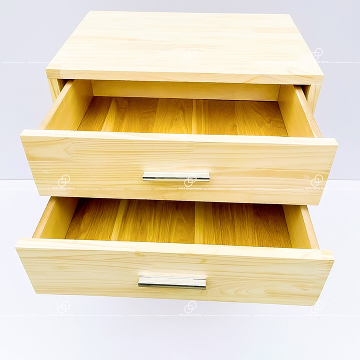 [GIÁ TẠI XƯỞNG]Tủ đầu giường 2 ngăn gỗ thông ghép tự nhiên cao cấp, Tab đầu giường phong cách Bắc Âu hiện đại sang trọng