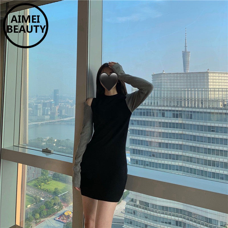 Đầm Dệt Kim Dài Tay Trễ Vai Gợi Cảm Cho Nữ | BigBuy360 - bigbuy360.vn