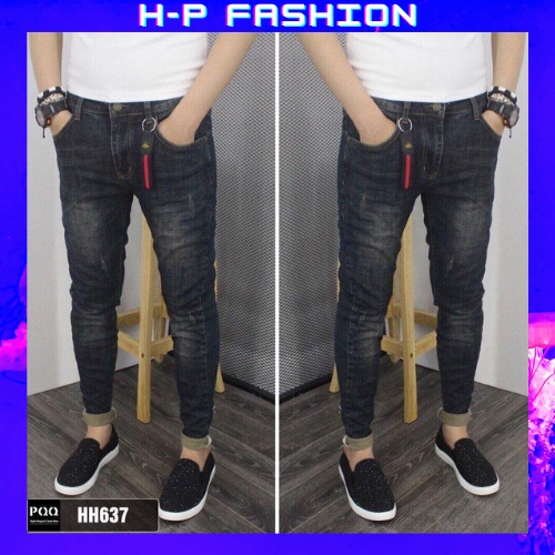 Quần jean nam trơn thời trang Hpfashion, Quần bò nam đẹp vải jean co giãn mềm mịn, form cực chuẩn - QJNTCS28