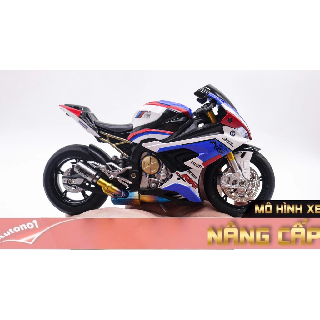 MÔ HÌNH XE ĐỘ BMW S1000RR CUSTOM TRICOLOR VERSION 1:12 D115