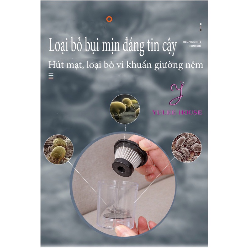 MÁY HÚT BỤI CẦM TAY MINI KHÔNG DÂY - MÁY HÚT VE BỌ CHÓ - THIẾT BỊ LÀM SẠCH GIƯỜNG NỆM 2 KIỂU DÁNG - BẢO HÀNH 6 THÁNG