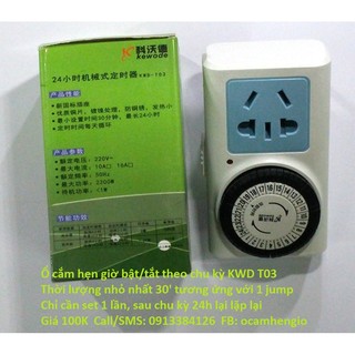 Ổ cắm hẹn giờ theo chu kỳ Kewode TWD T03