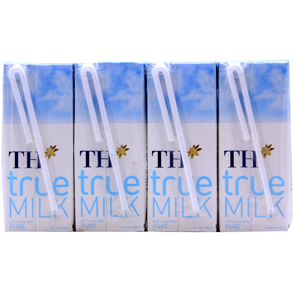 [CHÍNH HÃNG] Sữa Tươi Tiệt Trùng TH True Milk Nguyên Chất Thùng 48 Hộp x 180ml