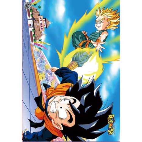 1 Set 8 Tấm Áp Phích Dán Tường Dập Nổi Hình Nhân Vật Anime dragon ball HD Dùng Trang Trí