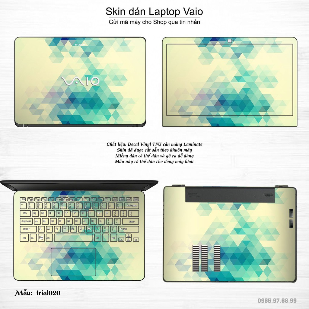 Skin dán Laptop Sony Vaio in hình Đa giác _nhiều mẫu 4 (inbox mã máy cho Shop)