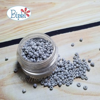 1000 hạt cườm thủy tinh 2mm xám