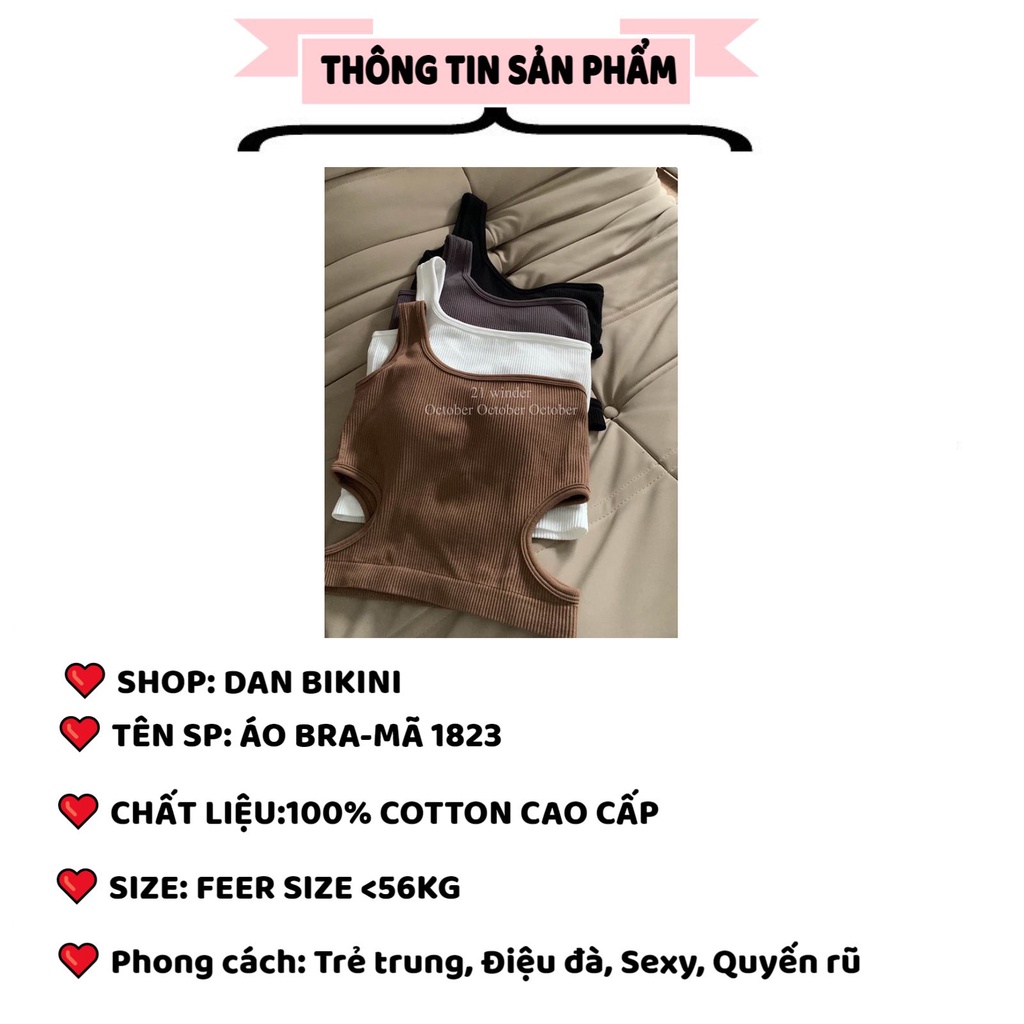 Áo Bra Nữ thiết kế 1 Vai Chéo Dây không gọng nâng ngực co giãn cao cấp mã Bra 1823