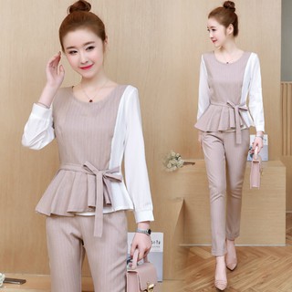Bộ quần áo thiết kế đơn giản xinh xắn cho nữ💕Bộ đồ Chanel thời trang mùa thu xinh xắn dành cho nữ