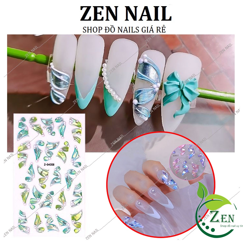 Sticker dán móng tay , Stick Nail 5D nổi cánh tiên siêu hot