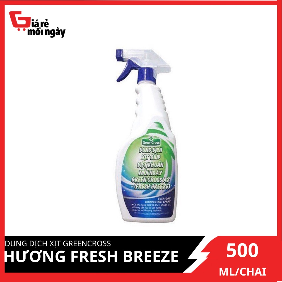 Dung Dịch Xịt Giúp Diệt Khuẩn Mỗi Ngày GreenCross Hương Fresh Breeze 500ml