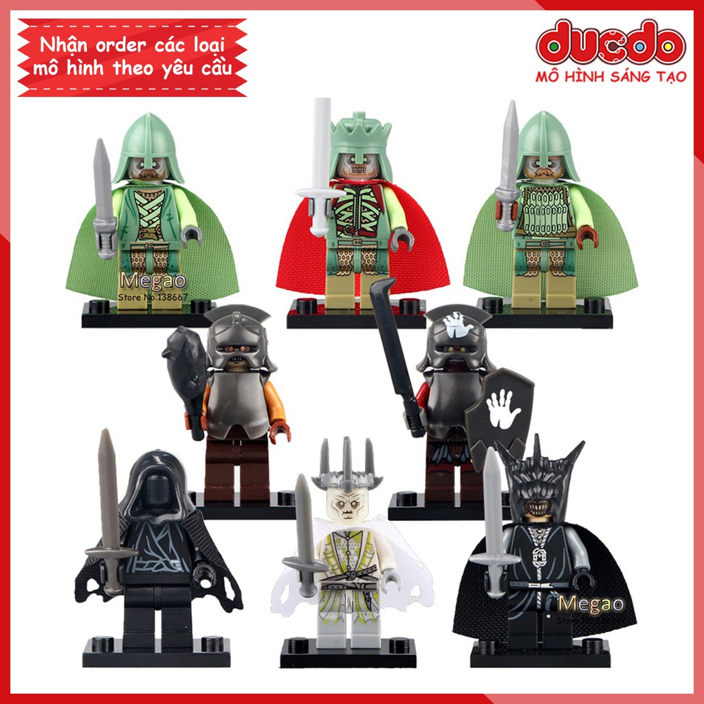 Minifigures nhân vật phim Chúa Tể Những Chiếc Nhẫn tuyệt đẹp - Đồ chơi Lắp ghép Xếp hình Mini POGO PG 8036 Mô hình