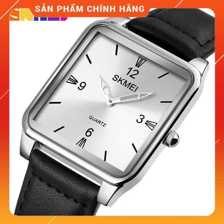 Hàng Cao Cấp -  Đồng hồ- NAM- Skmei mặt vuông 1603 viền vàng đen-Nhật bản  - lỗi 1 đổi 1 | BigBuy360 - bigbuy360.vn