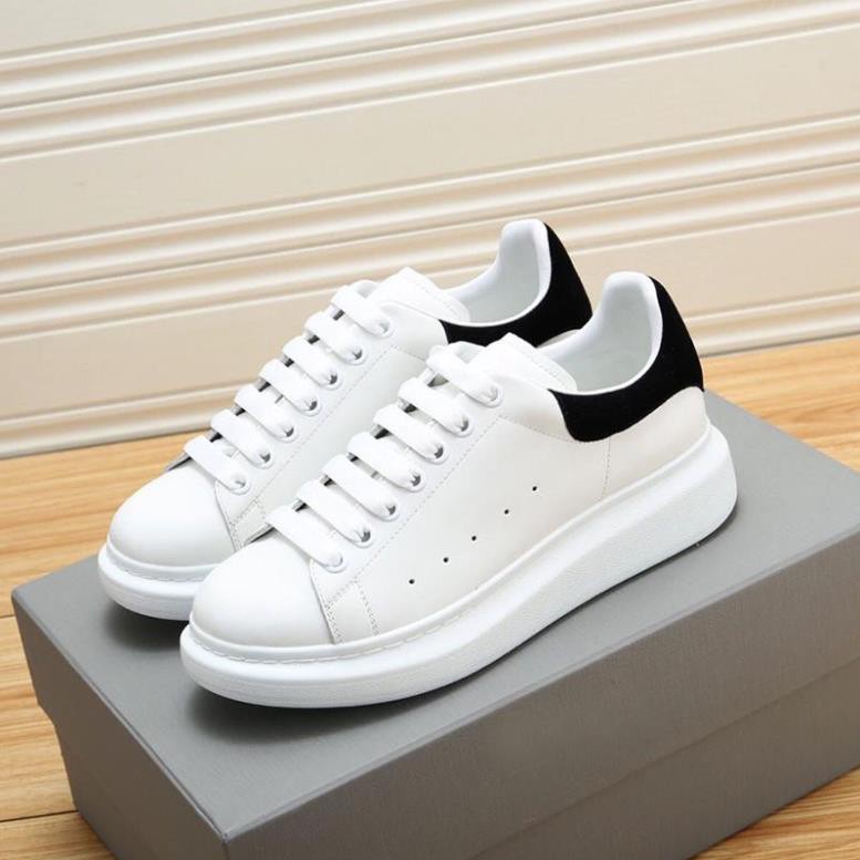 Giày Mc Queen MCQ Nam Nữ Trắng Cổ Thấp Gót Nỉ Đen Đế Khâu Bản Trung Full Box Bill | BigBuy360 - bigbuy360.vn