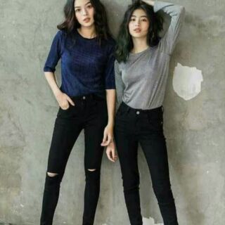 Quần mango rách gối và ko rách