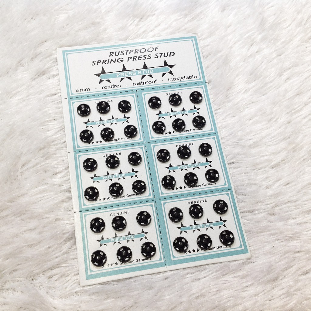 Vỉ nút bóp 36 nút đính kết áo dài váy đầm phụ liệu may