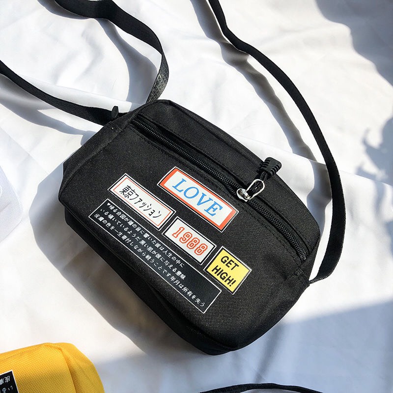 Túi đeo chữ "LOVE1988" thời trang,  túi vải xinh hàng sẵn giá hạt dẻ