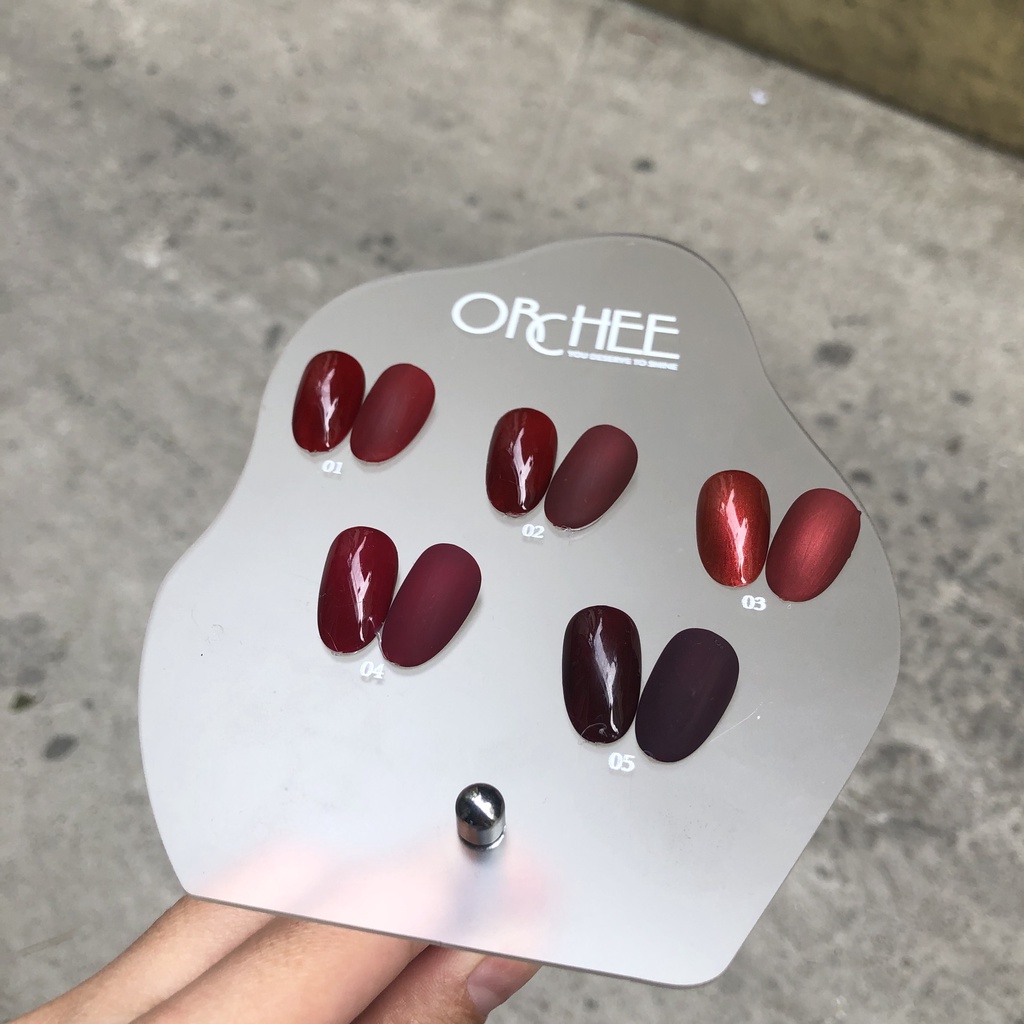 Sơn gel móng tay , set sơn gel đỏ đô , đỏ mận 6 màu  , 15 ml tặng kèm bảng màu