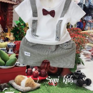 bộ vét công tử cho bé kèm nơ