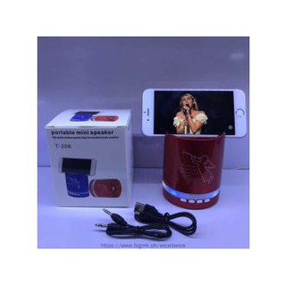 Loa bluetooth t-208 - kết nối 2 loa cùng với nhau