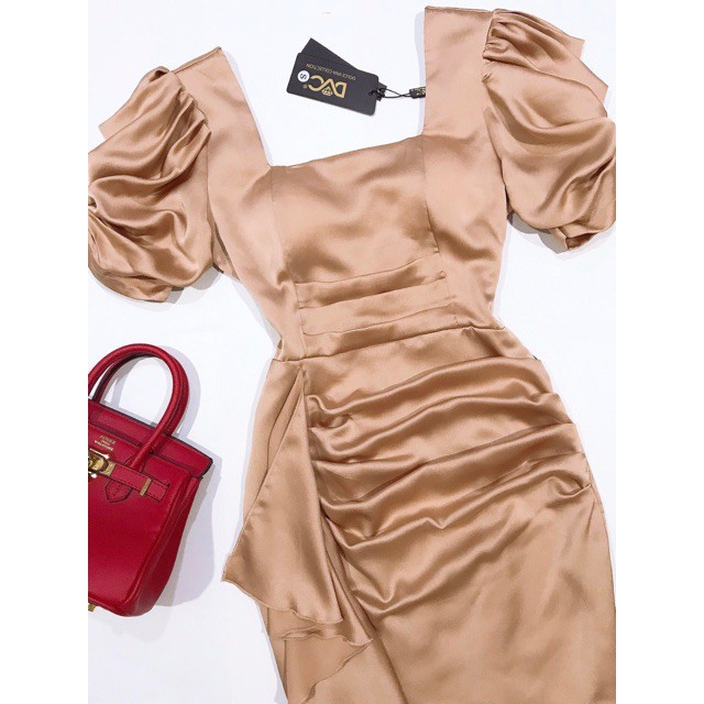 [ xả kho ] MiD Đầm lụa nữ body thiết kế V1211 Mie Design kèm ảnh thật