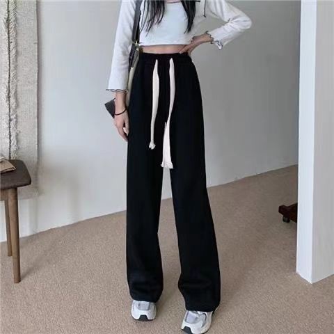 Quần Thể Thao Ống Rộng Lưng Cao Thời Trang Mùa Thu Cho Nữ