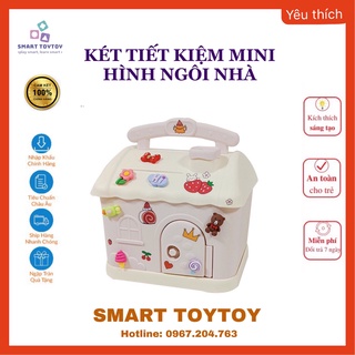 Két sắt mini tiết kiệm tiền cho bé,Két đựng tiền hình ngôi nhà