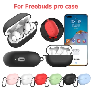 Vỏ silicon TPU mềm bảo vệ hộp sạc tai nghe Huawei Freebuds Pro thiết kế có móc khóa