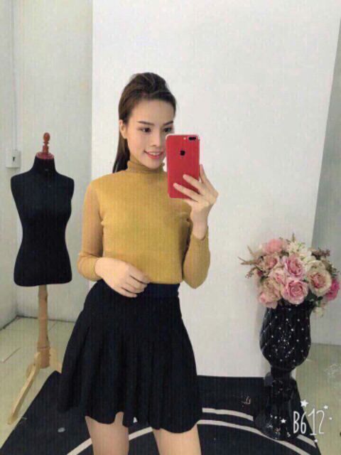 Áo thun nhũ cao cổ nhiều màu sắc