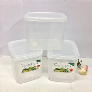 Set 3 Hộp thực phẩm vuông 1600ml Inomata
