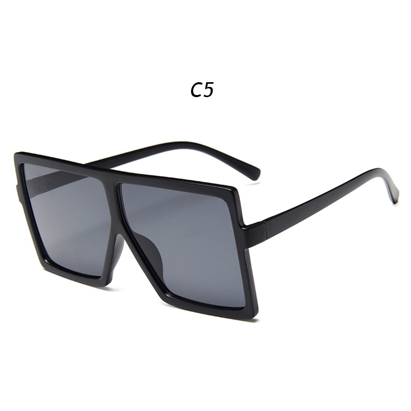 Kính Mát Gọng Vuông Chống Tia Uv Phong Cách Retro