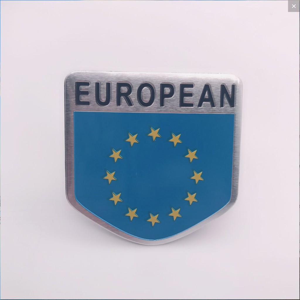 Tem nhôm dán xe hình cờ Liên Minh Châu Âu European