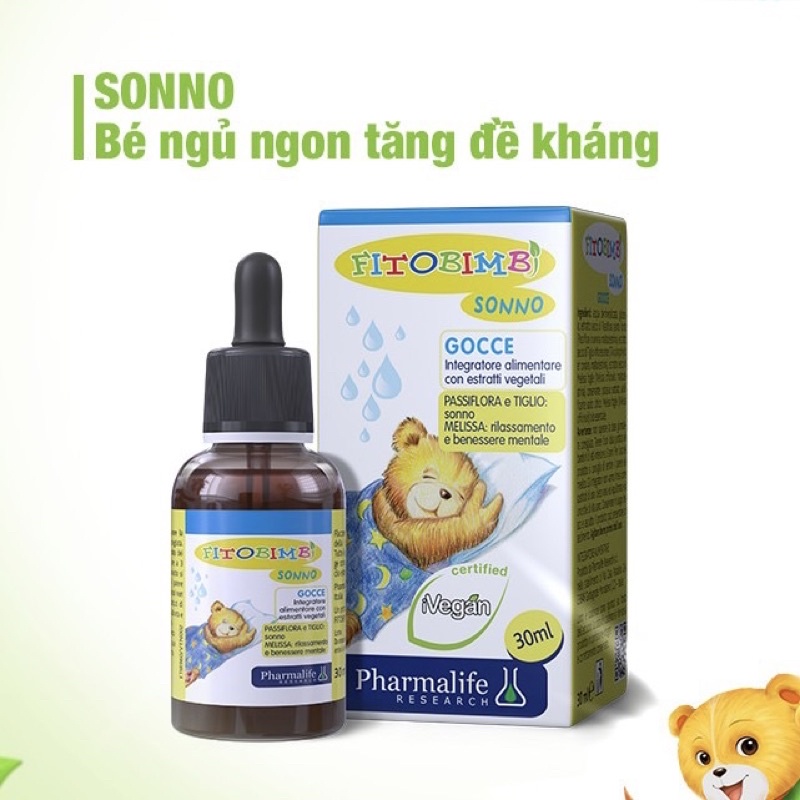 Fitobimbi Sonno giúp bé ngủ ngon, ngủ sâu giấc