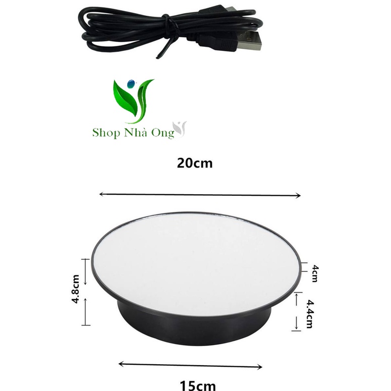 Đế xoay trưng bày sản phẩm 20,25,32cm, Dùng pin hoặc điện 220V, Tải 3-8-10kg