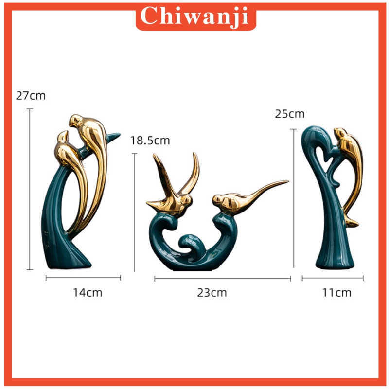 Tượng điêu khắc hình cặp đôi chim nghệ thuật hiện đại trang trí tủ rượu phòng khách khách sạn