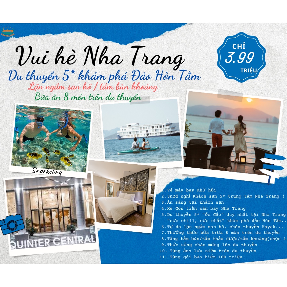 DU LỊCH LIÊN BANG - VUI HÈ NHA TRANG với TOUR DU THUYỀN 3 ngày 2 đêm