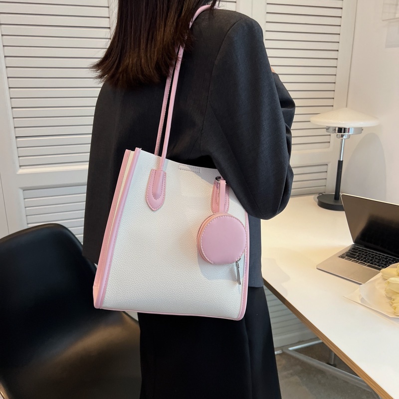 IELGY Túi Đeo Vai Màu Sắc Tương Phản Phong Cách Hàn Quốc Cho Nữ