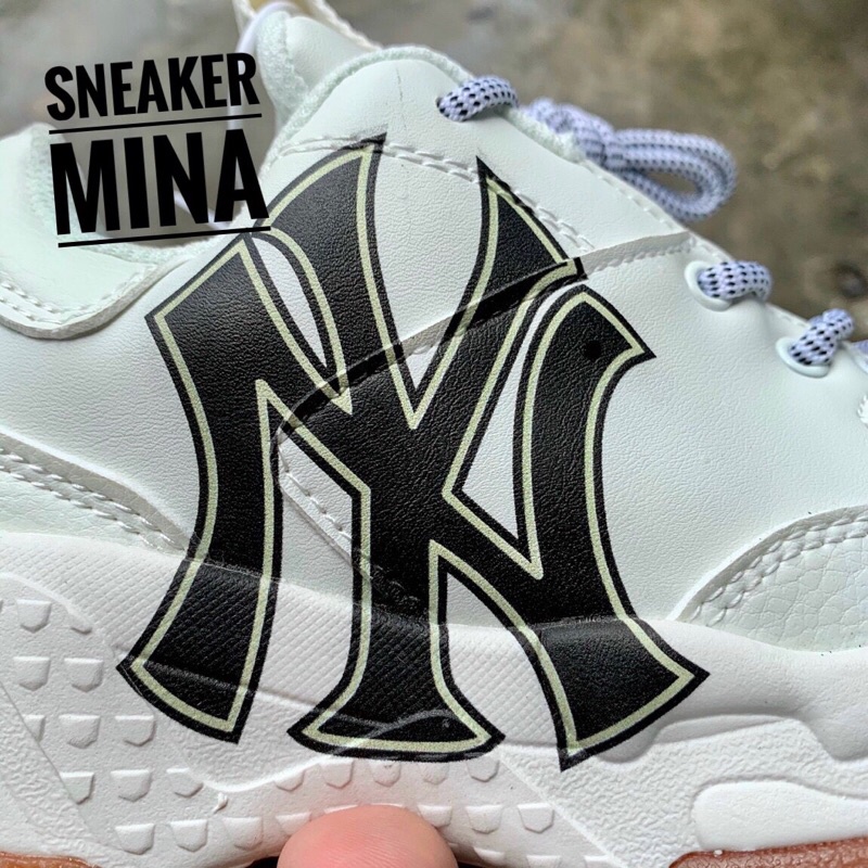 Giày mlb ny đế nâu hàng 11  .  Thể thao nam nữ sneaker full box
