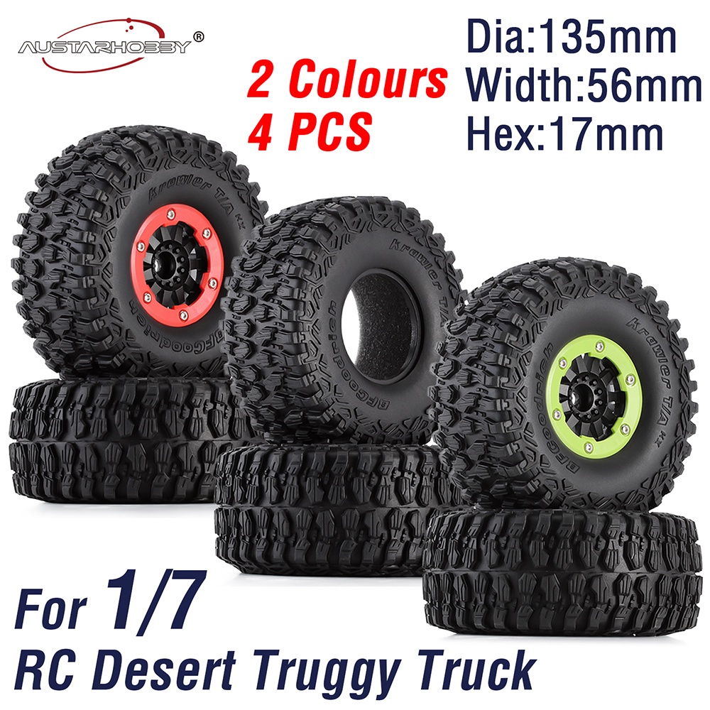 TRAXXAS Bộ Bánh Xe Và Lốp Xe 2.8in 17mm Tỷ Lệ 1 / 7 Cho Xe Điều Khiển Từ Xa
