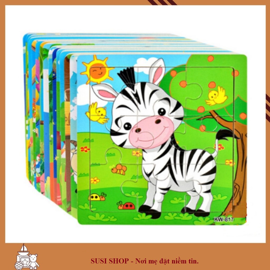 Combo Tranh Ghép Hình Puzzle Cho Bé Phát Triển Trí Thông Minh