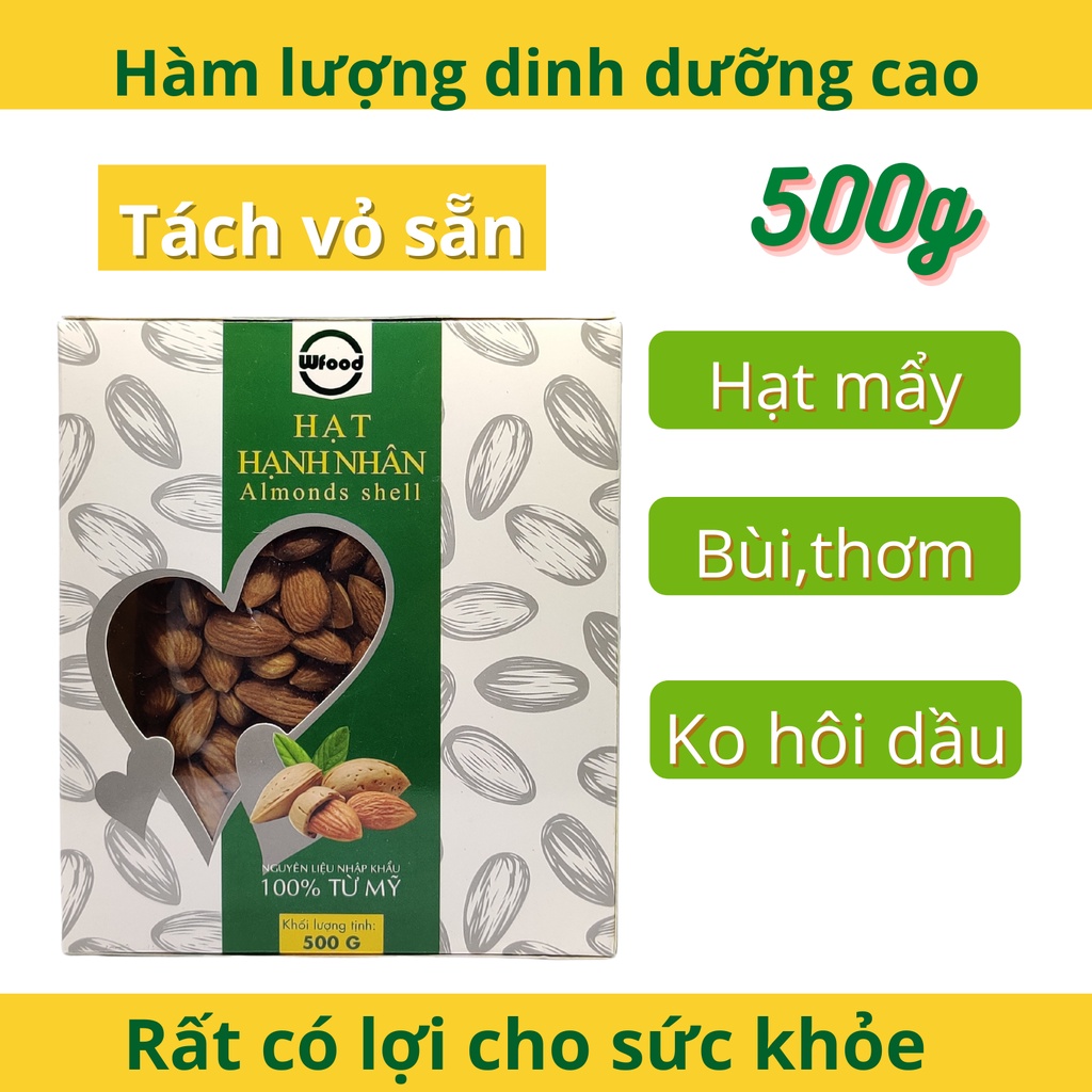 Hạnh nhân tách vỏ⚡Mfood⚡hạt hạnh nhân sấy tự nhiên - Nhập khẩu mỹ | Date mới liên tục